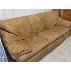Tan leather couch (267)