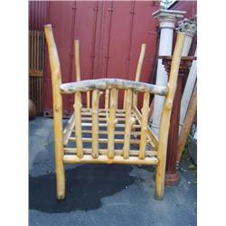 Twin size log bed (2)