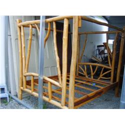 King size log bed (2)
