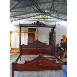 King size beautiful reproduction ornate style bed (2)
