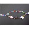 Image 5 : Necklace, lapis amethyst fresh water pearls and silver accents, charms are lapis, amethyst, sterling