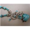 Image 4 : Lot of three, Turquoise sterling silver and beaded necklace 8in (266)
