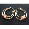 Image 2 : Lot of 3 gold hoop earrings (266)