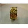 Image 2 : Very small gold snow shoe, ivory fish and gold nugget wedding band (266)
