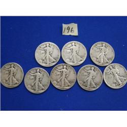 Lot of 3 silver dollars 1922, 1923, 1927, 1942 walking liberty dollars (9) of them (257)