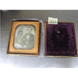 Antique black and whit photo in case (2)