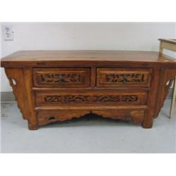 Very old Chinese coffee table with drawers (269)