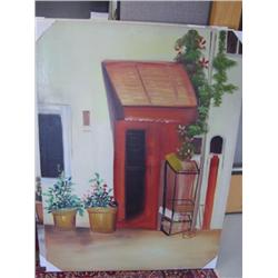 Lot of 4 very large original oil paintings (8888)