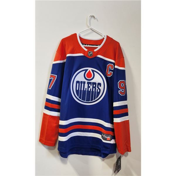 New NHL C. McDavid 97 Oilers Jersey (Size: Large)