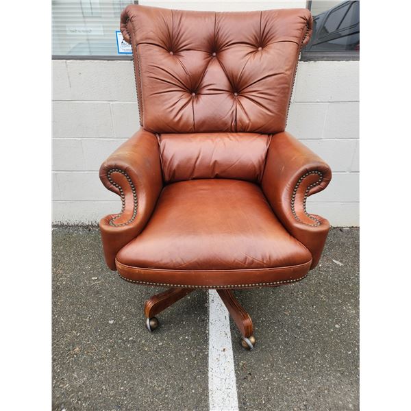 Vintage Bradington Young Leather Desk Chair