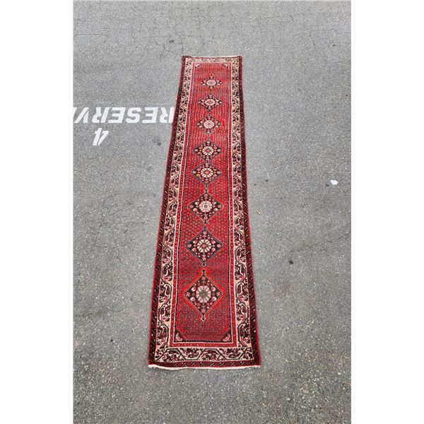 Vintage Hand Knotted Runner Carpet Made In India