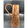 Image 1 : Copper Arts & Crafts Hand Planiched & Decorated Jug 11"H x 8"W