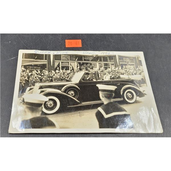 King George VI & Queen Elizabeth Photograph Vancouver 1939