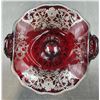Image 2 : Vintage Ruby Red Glass Bowl