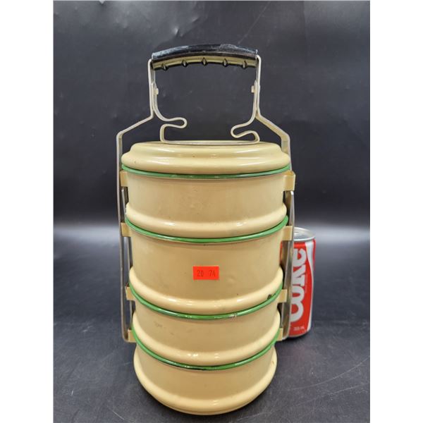 Vintage Enamel Lunch Container