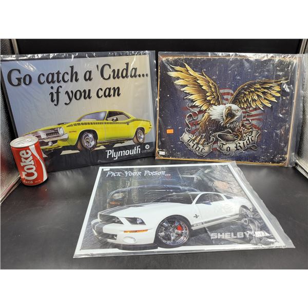 Tin Auromobile Sign Lot