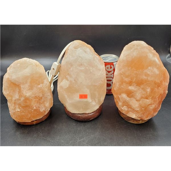 3 Himalayan Salt Lamps