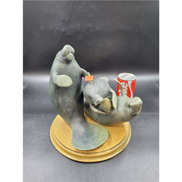 Nature's Window Manatee Sculpture By Stephen Aikenhead Made in Canada