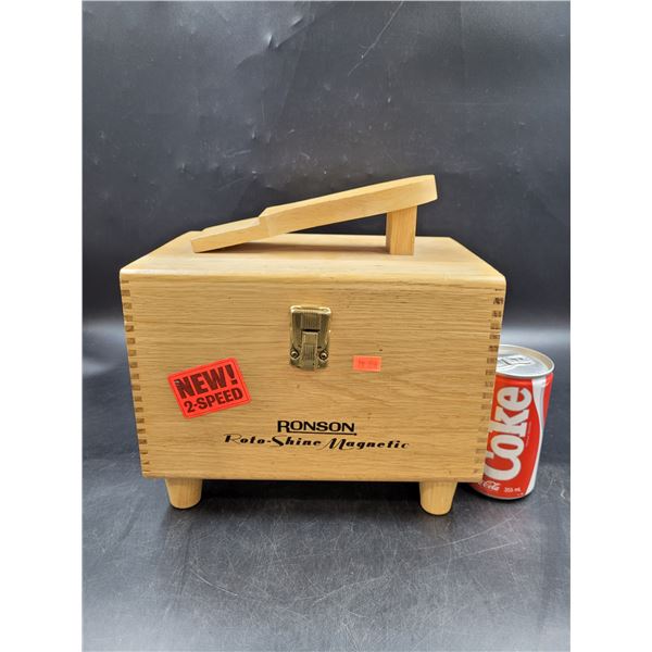 Vintage Ronson Roto-Shine Magnetic Electric Shoe Shine Polishing Kit