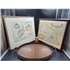 Image 1 : Wooden Tray & Framed Geography Prints