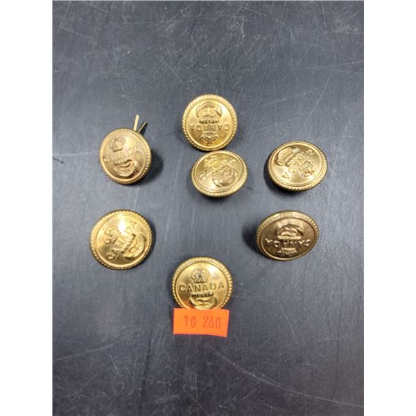 1940's Canadian Navy Brass Buttons