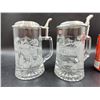 Image 2 : Glass Hunting Beer Stein Mugs