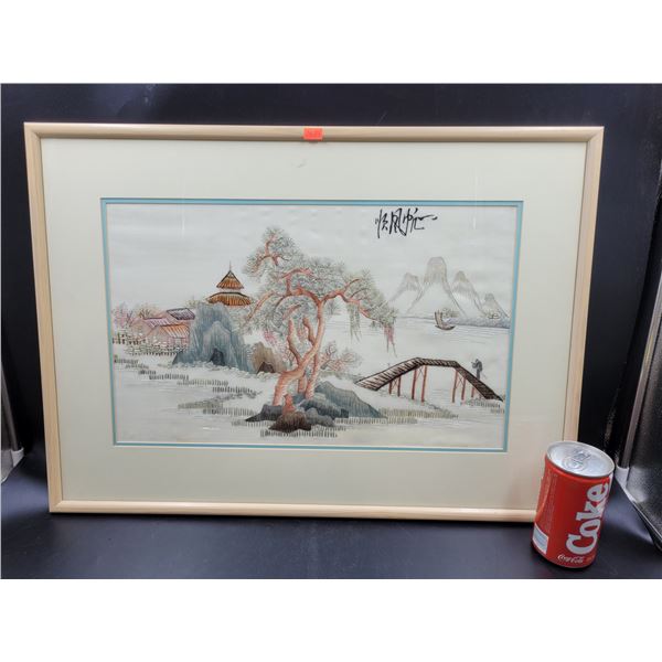 Framed & Signed Japanese Painting