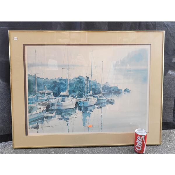 Framed "Break Water" Painting By Brent Heighton