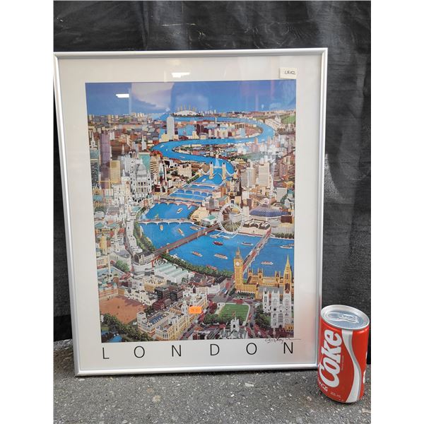 Framed Christopher Rogers Signed Poster Print Of London