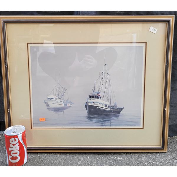 William (Bill) G. Murray 7/82 "Sleep Robber" Signed Print Wood Framed & Matted