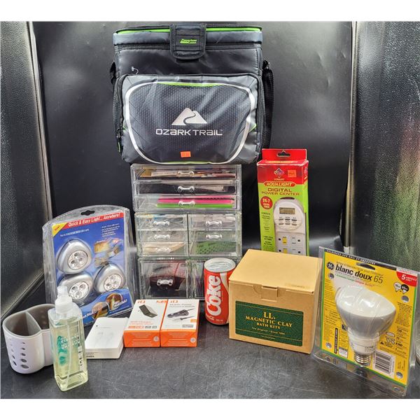 Lunch Box, Electronics, Lighting, & Supplies Lot