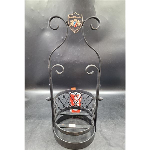 Vintage Grand Marnier Tilting Wrought Iron Liqour Bottle Holder