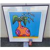 Image 1 : Framed Abstract "Snow Berries" Print Signed By Joe Brock Average 233/500