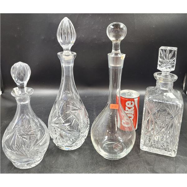 Vintage Crystal Decanter Lot