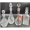 Image 1 : Vintage Crystal Decanter Lot