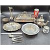 Image 1 : Silver Plated & Pewter Serving Ware Lot