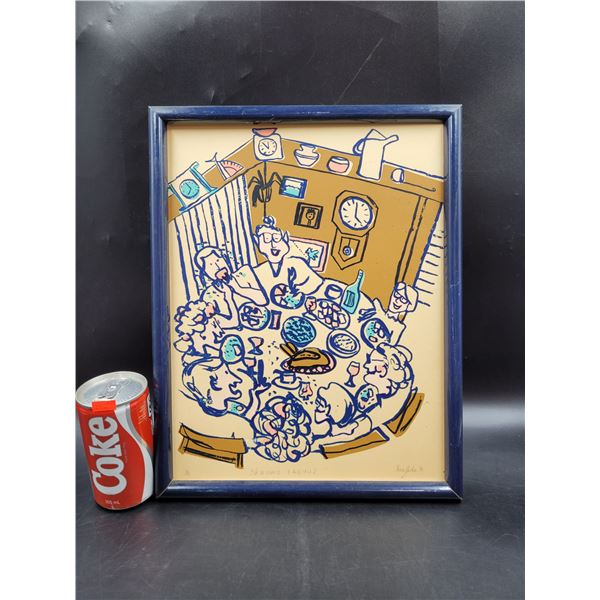 Framed & Signed "Sunday Dinner" Abstract Art