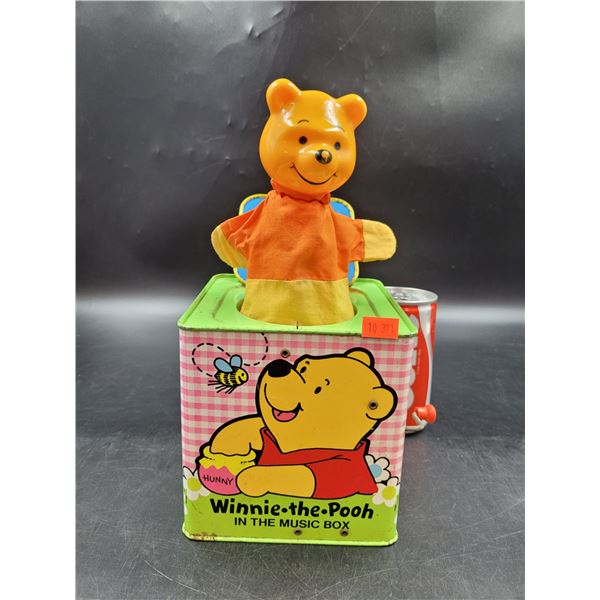 Vintage Winnie The Pooh In The Music Box Jack In The Box