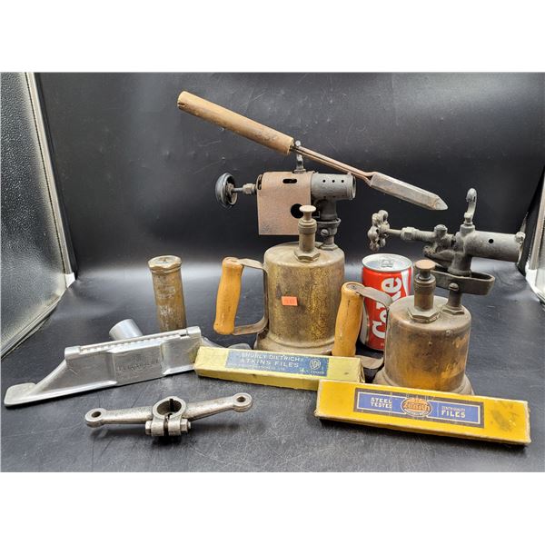 Vintage Blow Torches, Files, and Metal
