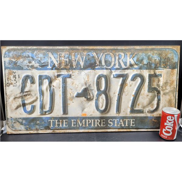 Ceramic Wall Hanging New York License Plate Decor