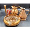 Image 1 : Copper Pitchers, Candleholder, and Dish