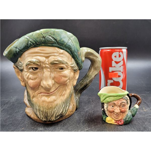 Royal Doulton Large Auld Mac & Sairy Gamp Character Toby Mugs
