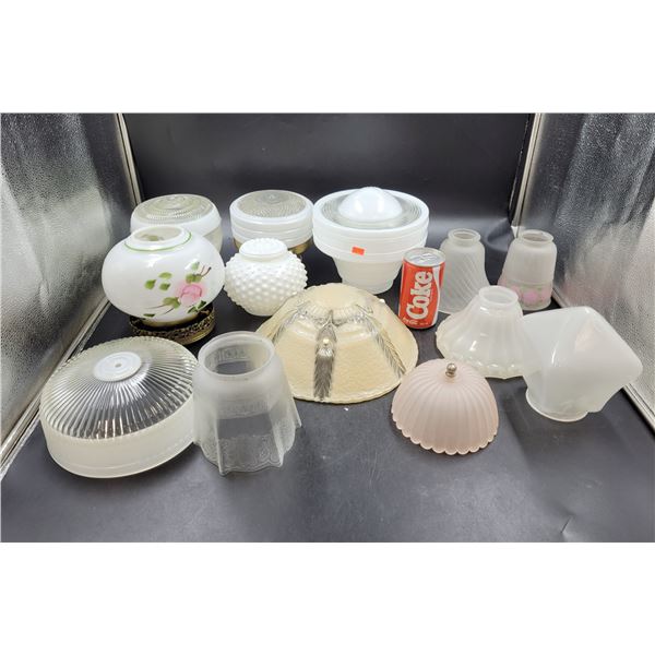 Glass Lamp Shade Lot