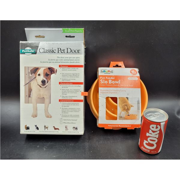 Pet Safe Classic Pet Door & Fun Feeder Slo Bowl