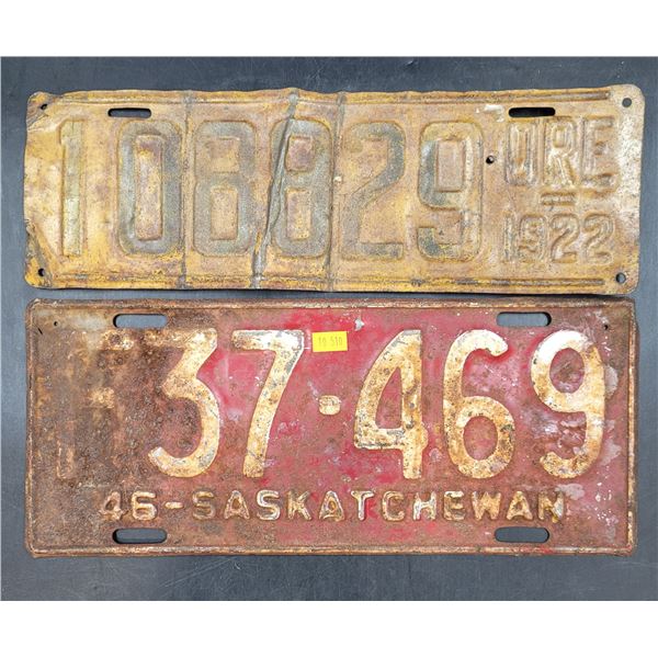 Antique Canadian License Plates