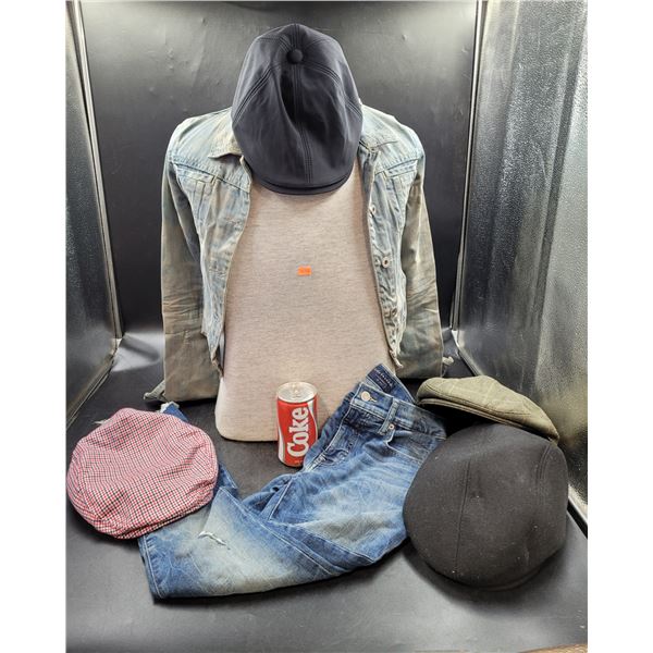 Denim Jacket, Hat, and Jean Lot