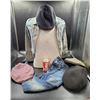 Image 1 : Denim Jacket, Hat, and Jean Lot