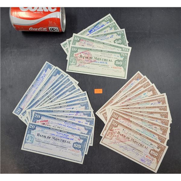 Vintage Bank Of Montreal Traveller's Cheques