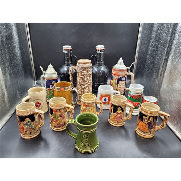 Assorted Beer Stein Lot