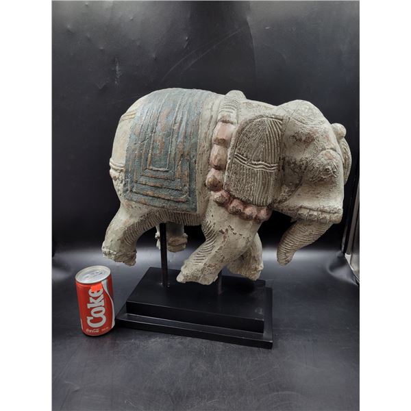 Wooden Standing Elephant Décor